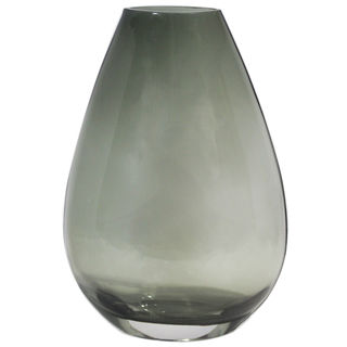 Декаративная ваза из дымчатого стекла 207*124*305